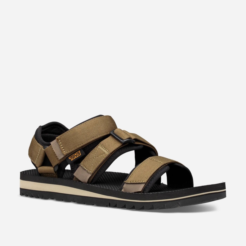 Teva Cross Strap Trail Tursandaler Herre Olivengrønne | 12OKFGBSL