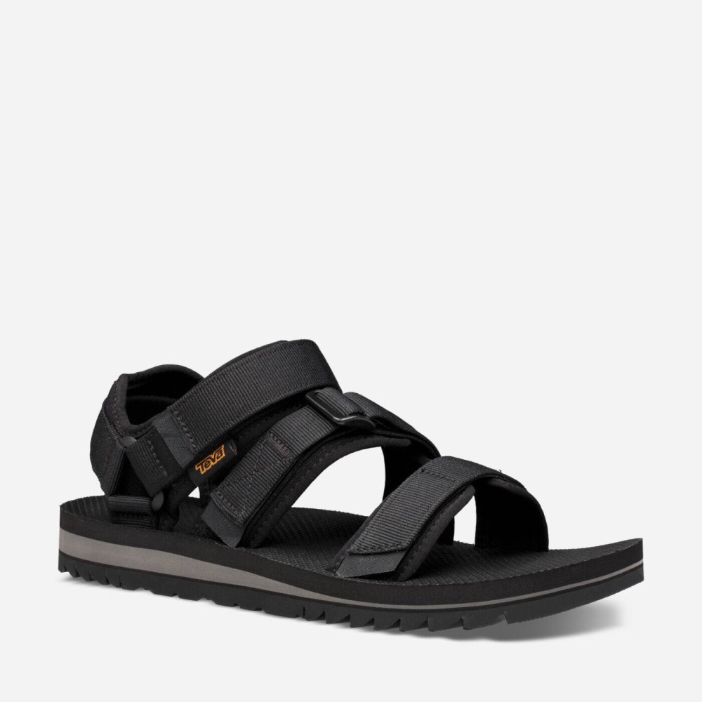 Teva Cross Strap Trail Tursandaler Herre Svarte | 41WODBGZU