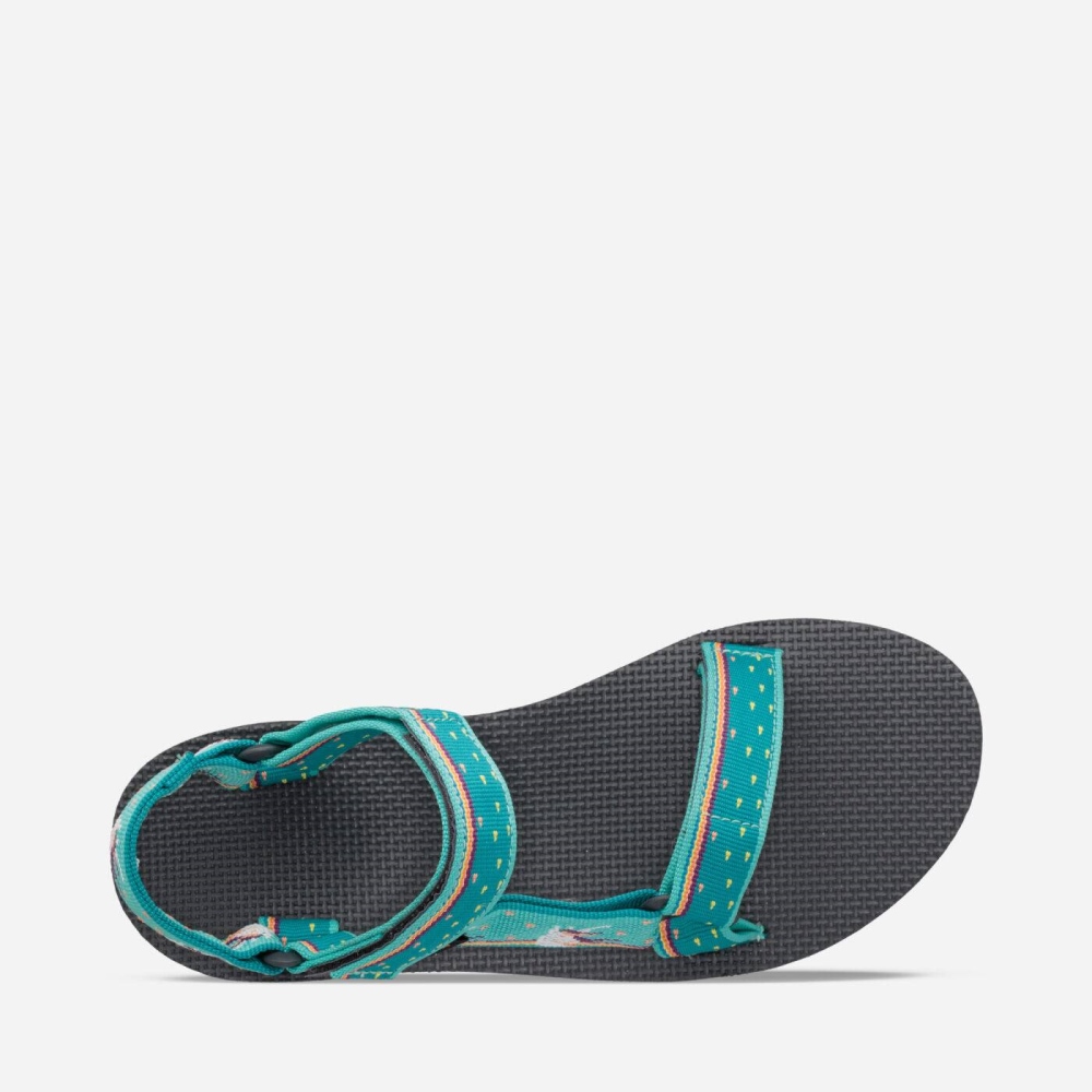 Teva Flatform Universal Flate Sandaler Dame Lyse Grønn | 04COKABIH