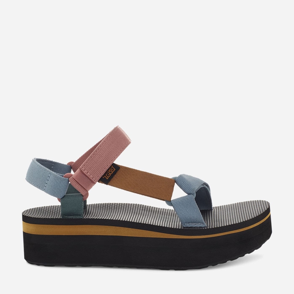 Teva Flatform Universal Flate Sandaler Dame Multicolor | 16LGWPXJV