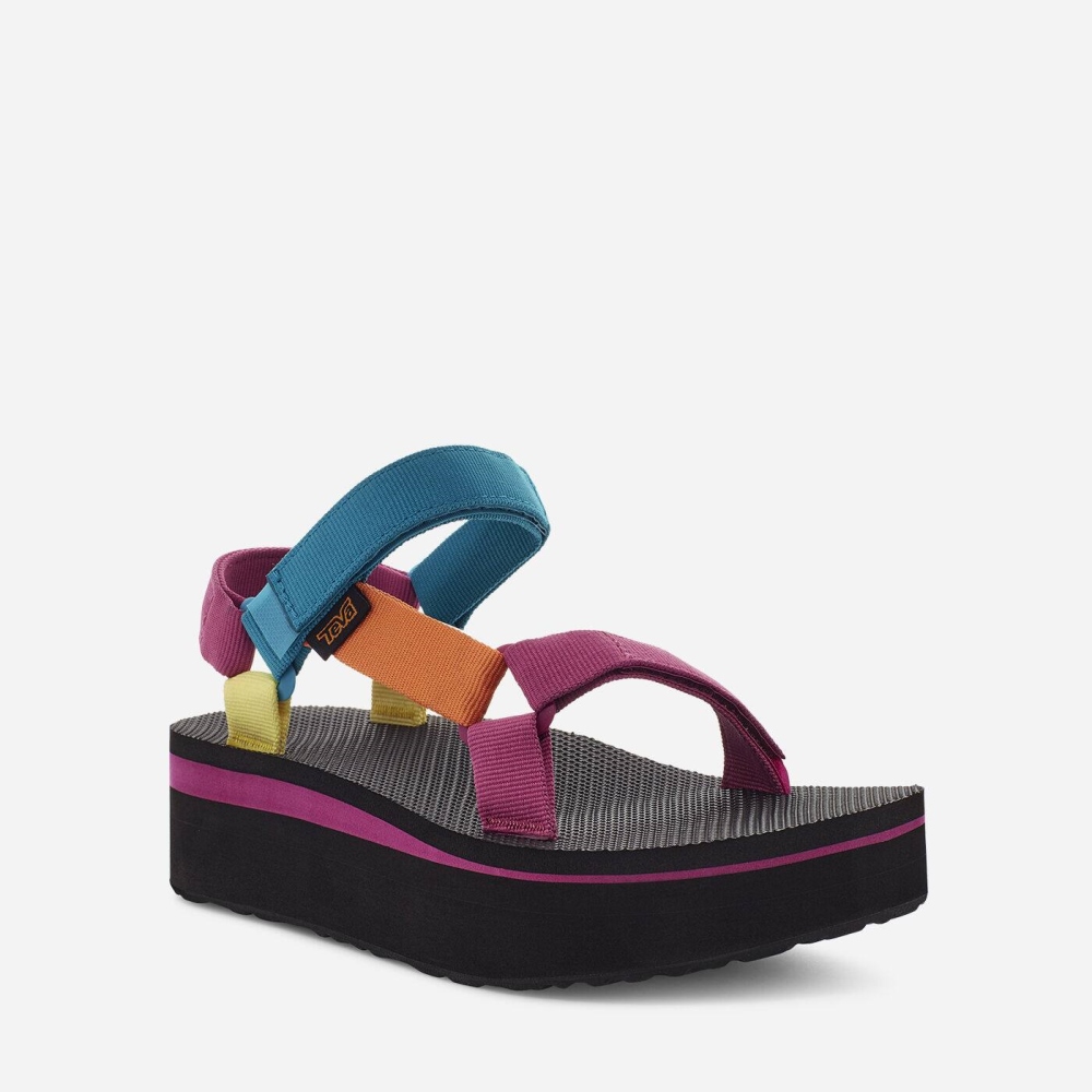 Teva Flatform Universal Flate Sandaler Dame Multicolor | 26ASNWGPB