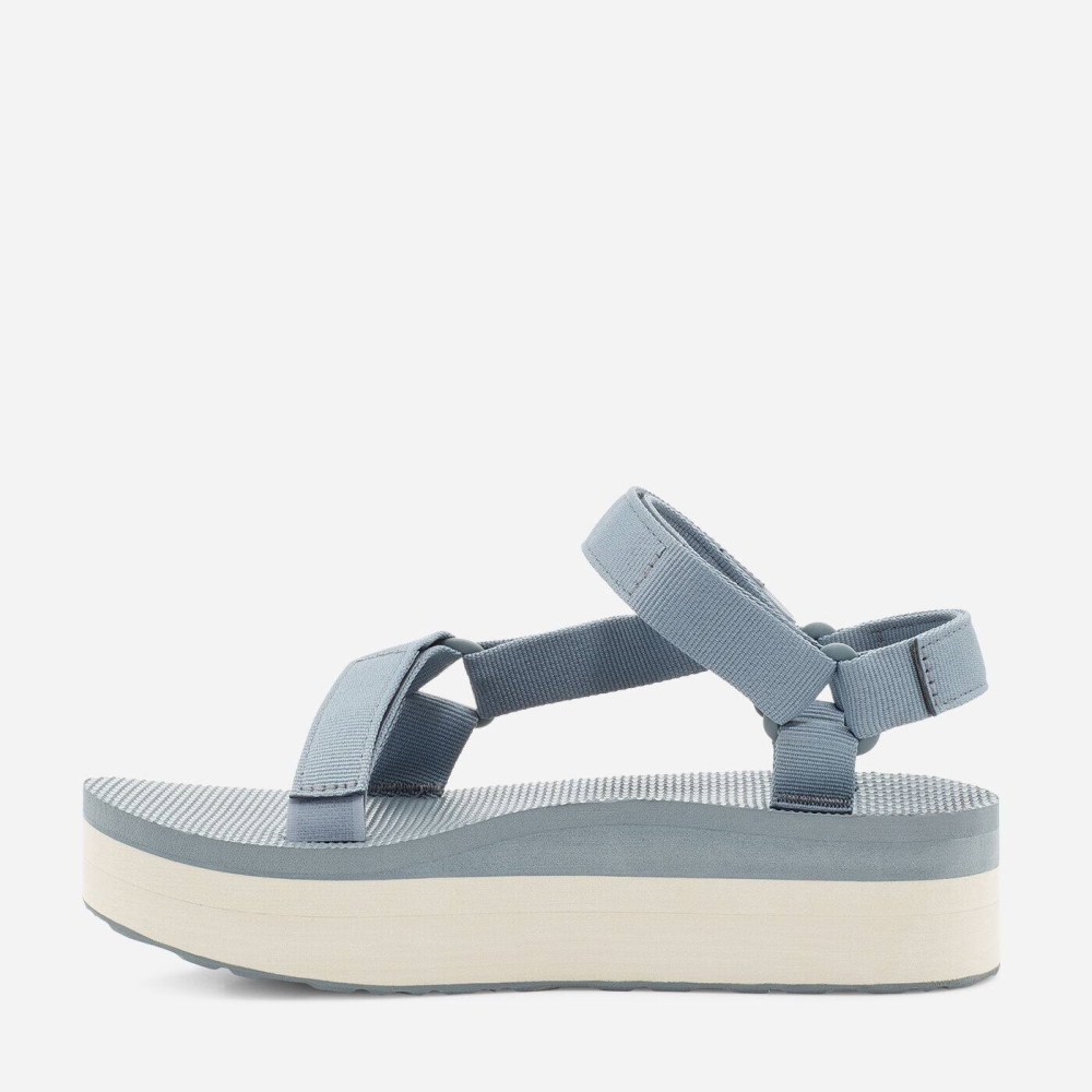 Teva Flatform Universal Flate Sandaler Dame Lyse Blå | 42SKBXOGY