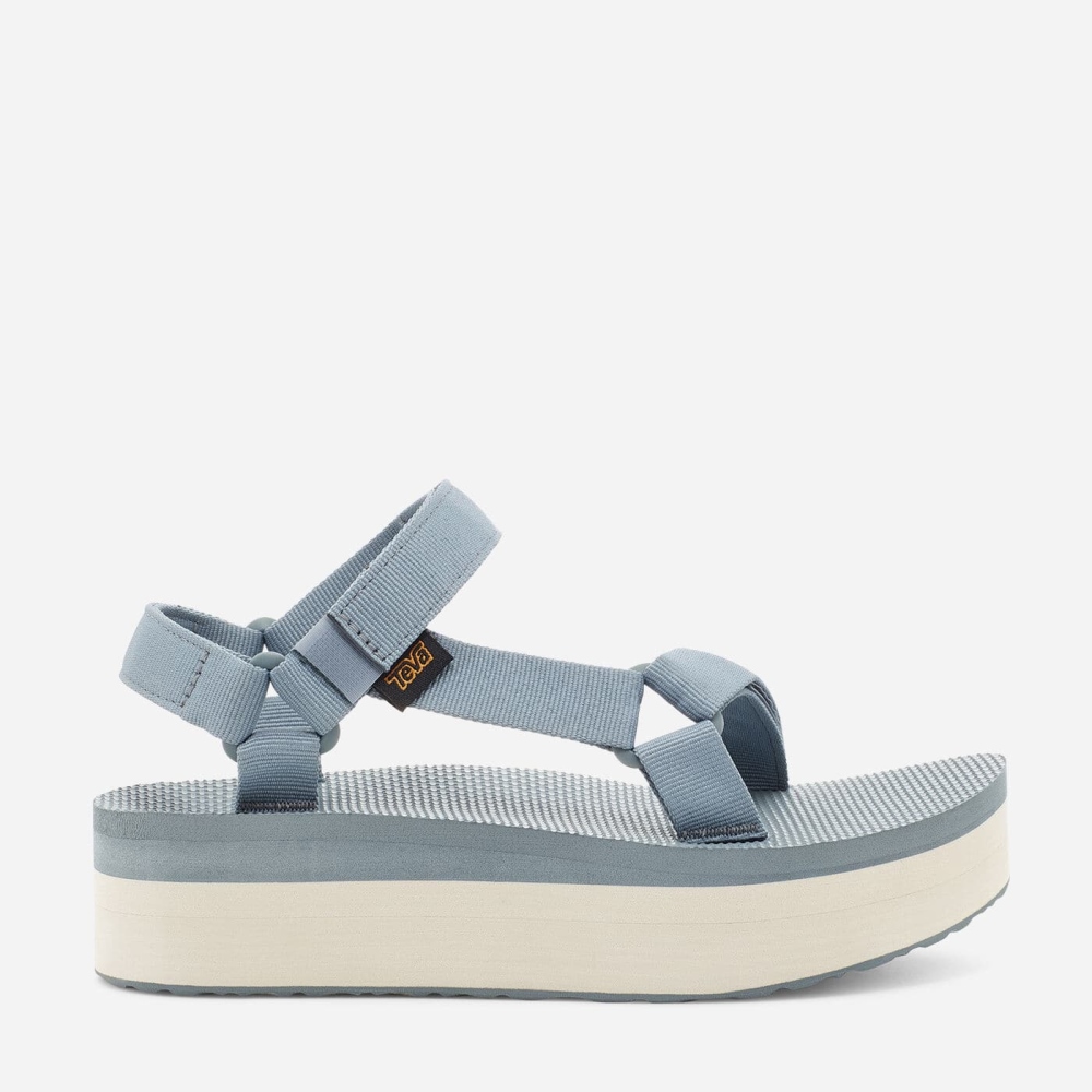 Teva Flatform Universal Flate Sandaler Dame Lyse Blå | 42SKBXOGY