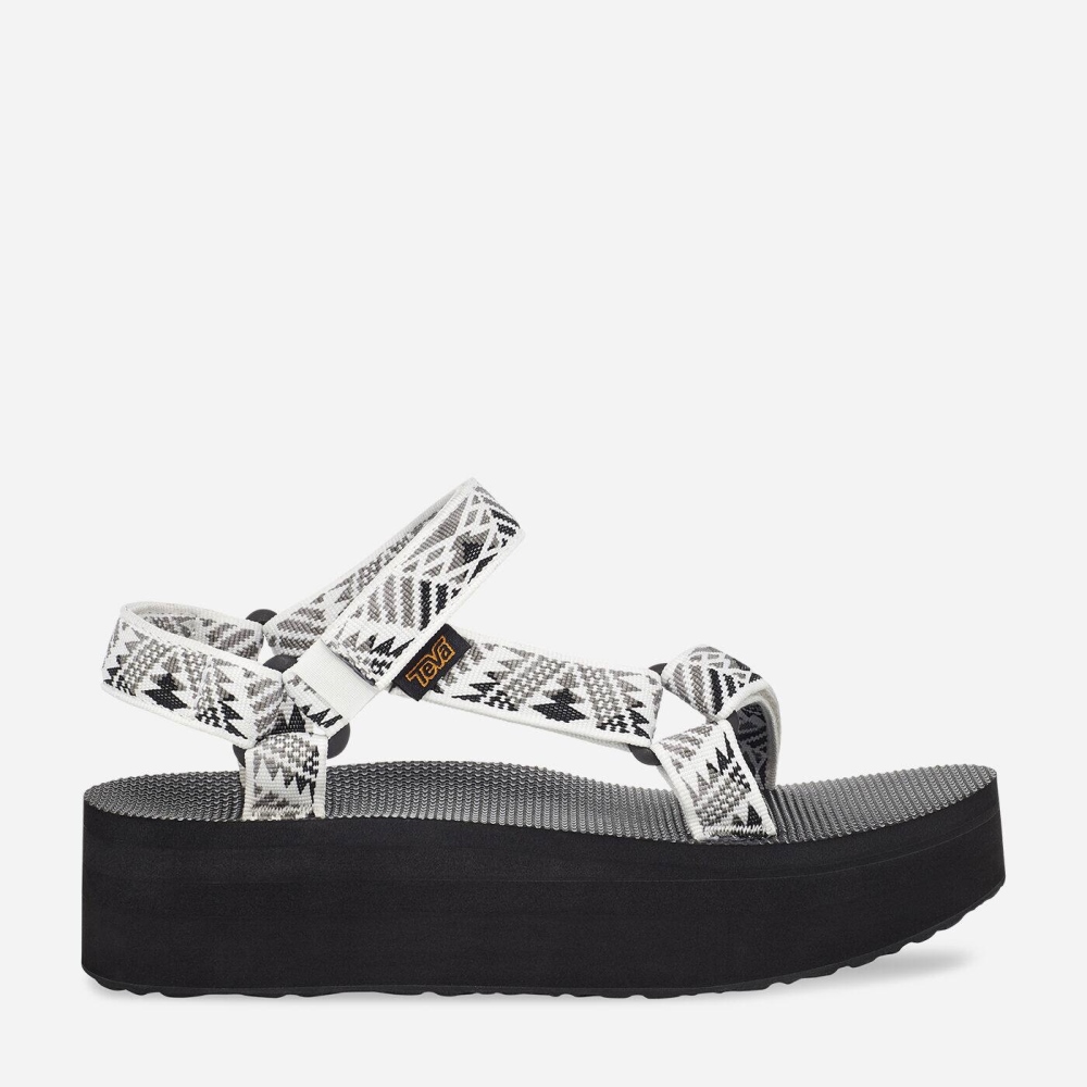 Teva Flatform Universal Flate Sandaler Dame Hvite Grå | 64YPBSGTO