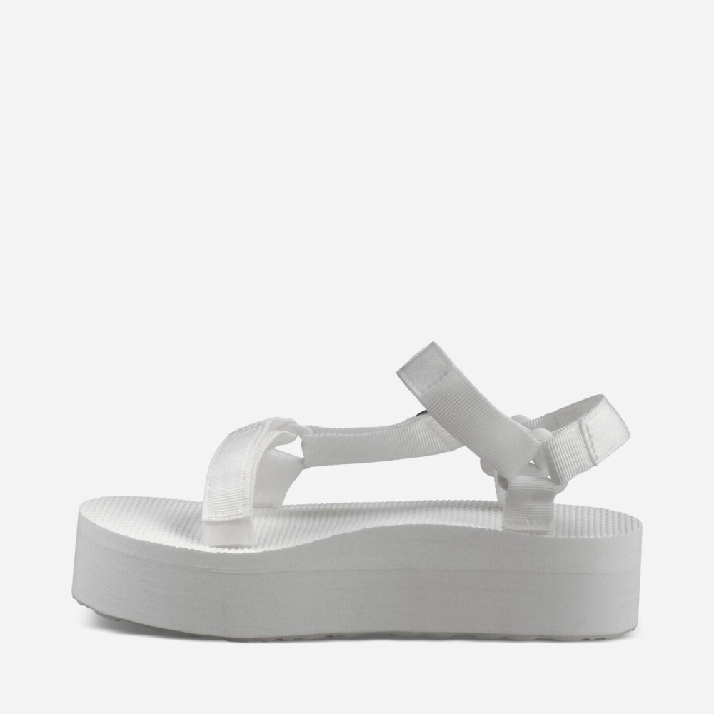 Teva Flatform Universal Flate Sandaler Dame Hvite | 90NTOGPDH