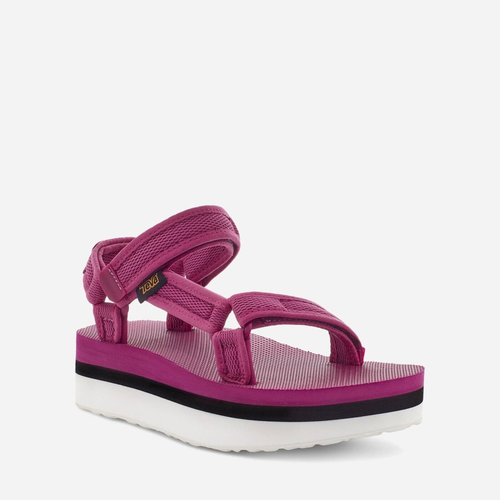 Teva Flatform Universal Mesh Print Flate Sandaler Dame Rosa | 23UPEOLHA