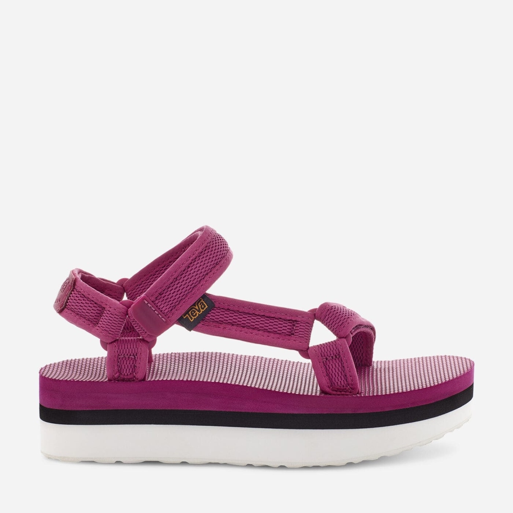 Teva Flatform Universal Mesh Print Flate Sandaler Dame Rosa | 23UPEOLHA