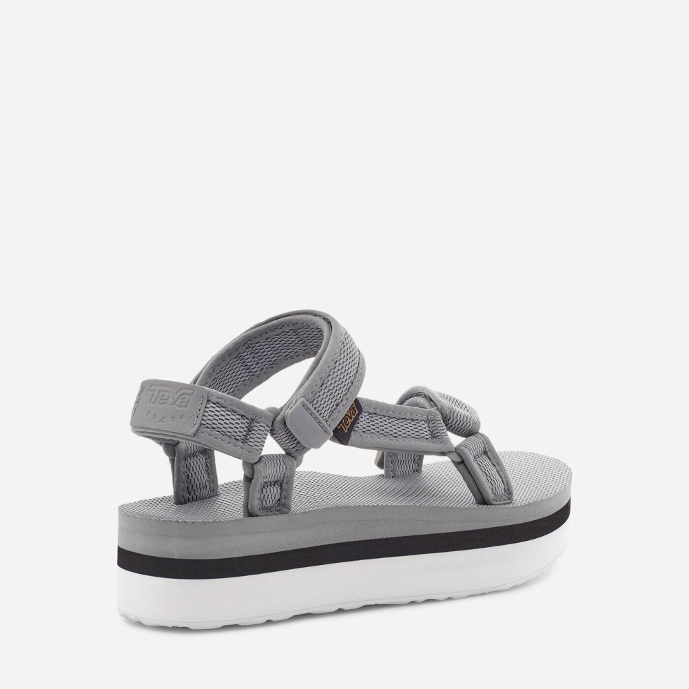 Teva Flatform Universal Mesh Print Flate Sandaler Dame Grå | 43LJAYXBT