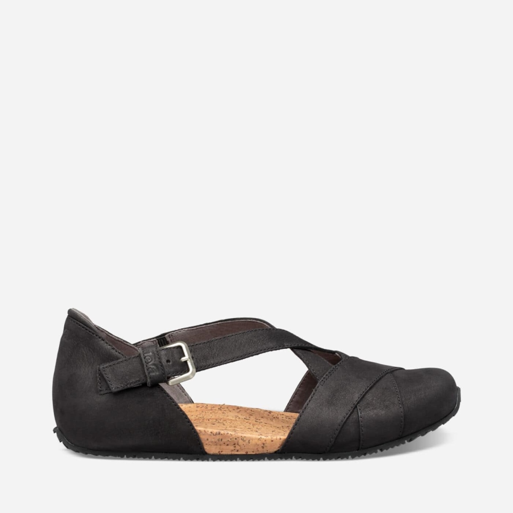 Teva Mahonia Mary Jane Slip On Sko Dame Svarte | 42AZBPESX