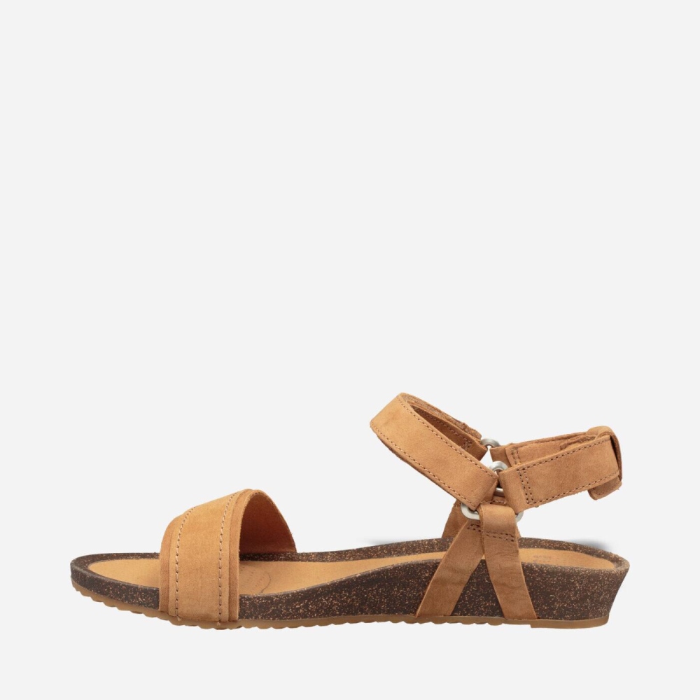 Teva Mahonia Stitch Heel Sandaler Dame Brune | 75KLMDSAF