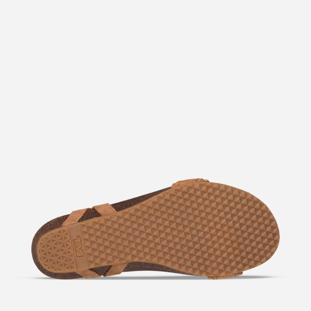 Teva Mahonia Stitch Heel Sandaler Dame Brune | 75KLMDSAF