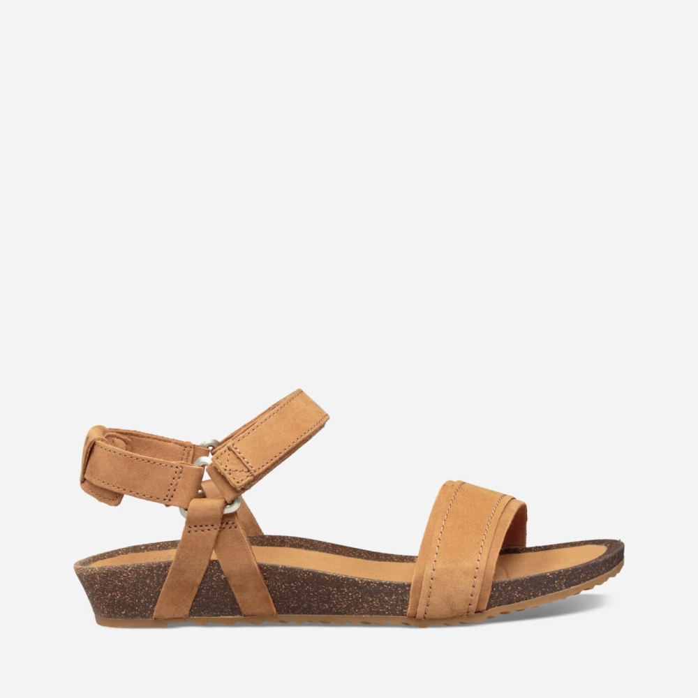 Teva Mahonia Stitch Heel Sandaler Dame Brune | 75KLMDSAF