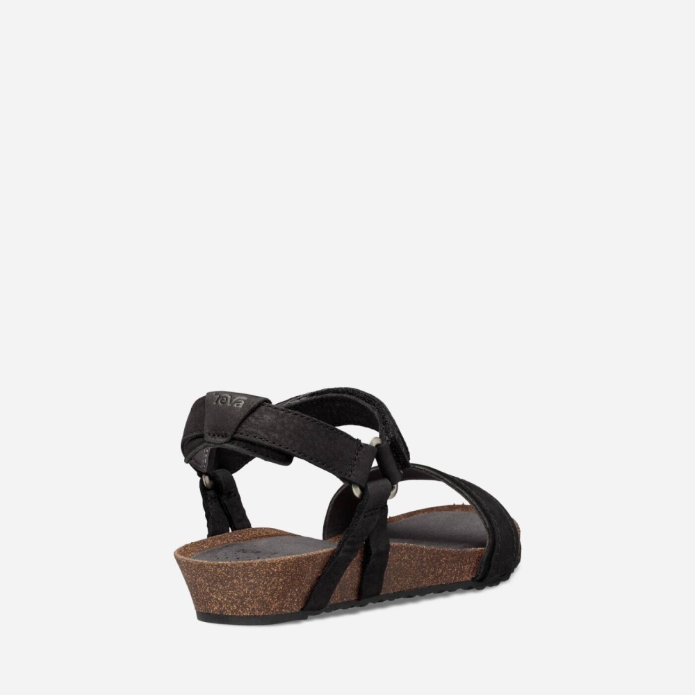 Teva Mahonia Stitch Heel Sandaler Dame Svarte | 50DXJCLFS