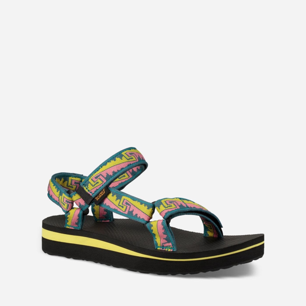 Teva Midform Universal Flate Sandaler Dame Multicolor | 04ELRPFHI