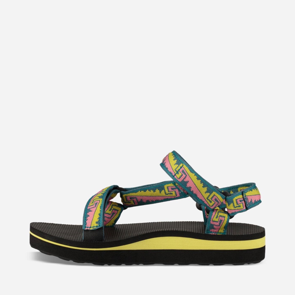 Teva Midform Universal Flate Sandaler Dame Multicolor | 04ELRPFHI