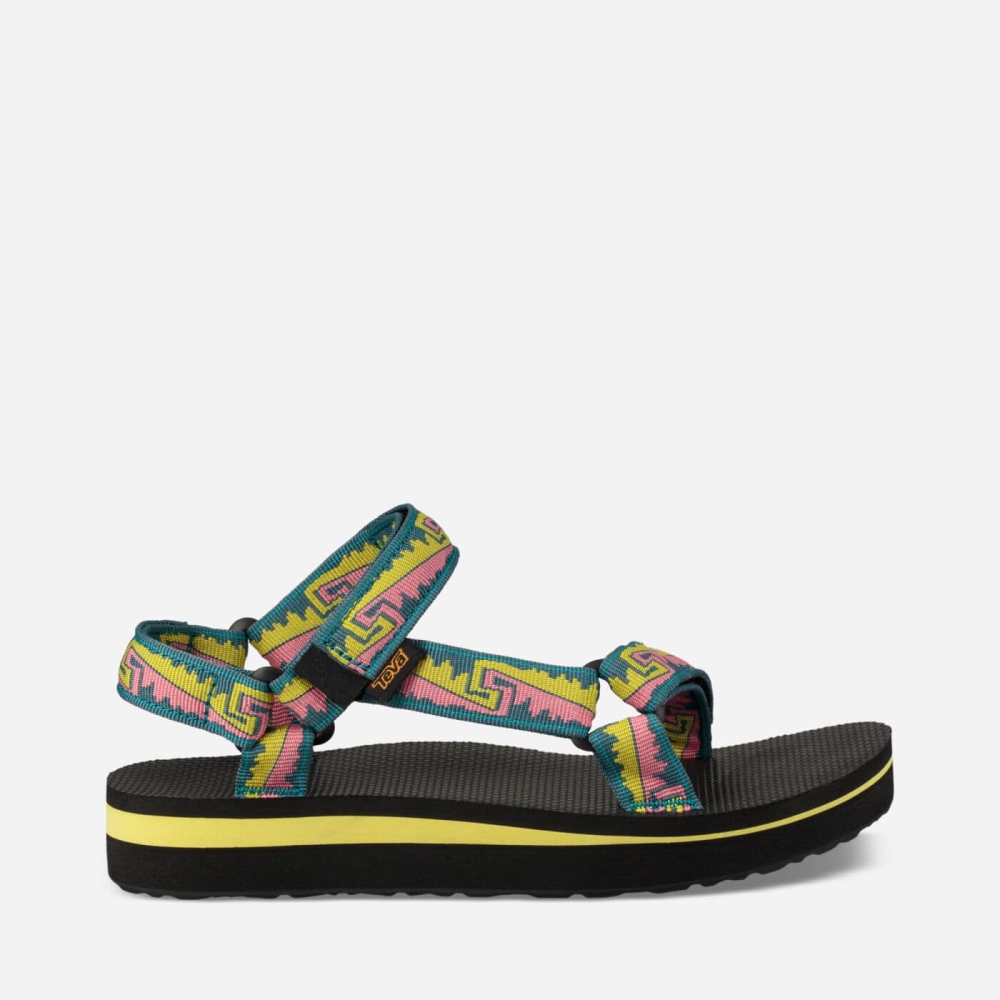 Teva Midform Universal Flate Sandaler Dame Multicolor | 04ELRPFHI