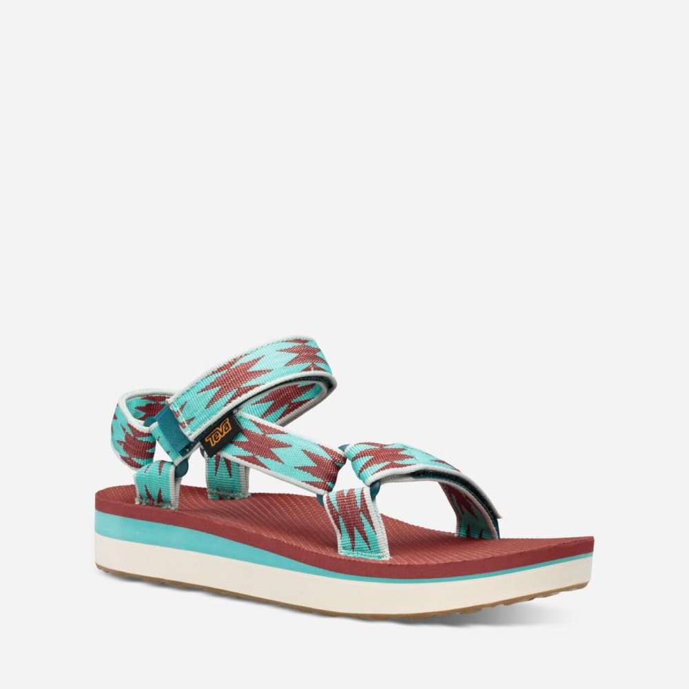 Teva Midform Universal Flate Sandaler Dame Lyse Grønn | 05GZHTFIC