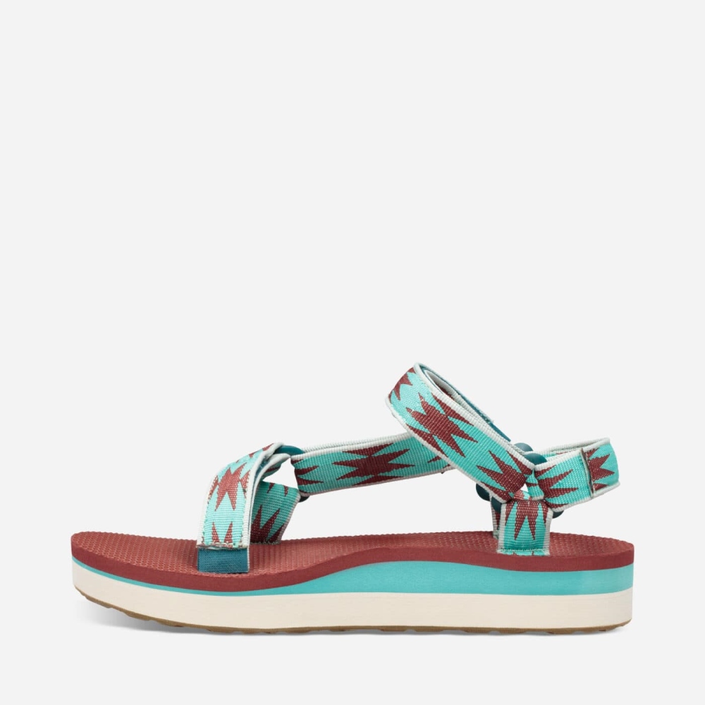 Teva Midform Universal Flate Sandaler Dame Lyse Grønn | 05GZHTFIC