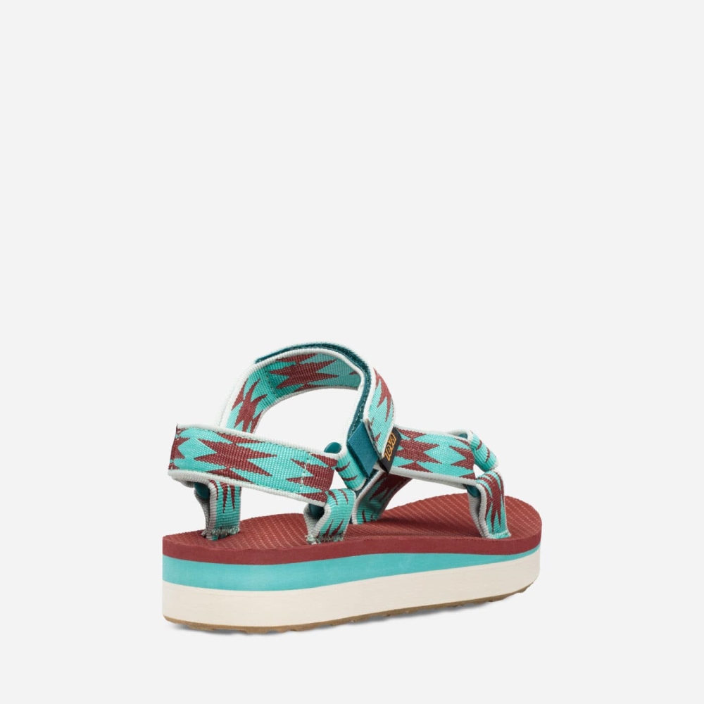 Teva Midform Universal Flate Sandaler Dame Lyse Grønn | 05GZHTFIC