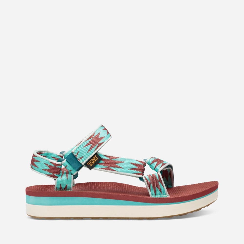 Teva Midform Universal Flate Sandaler Dame Lyse Grønn | 05GZHTFIC