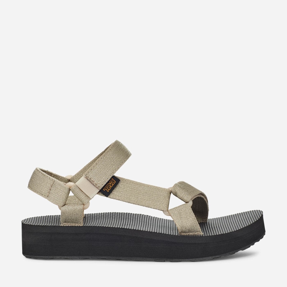 Teva Midform Universal Flate Sandaler Dame Olivengrønne | 13JGOFKYL