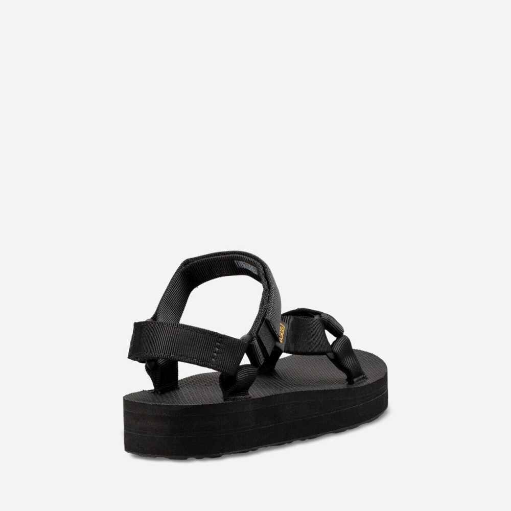 Teva Midform Universal Flate Sandaler Dame Svarte | 29TFVXNWJ