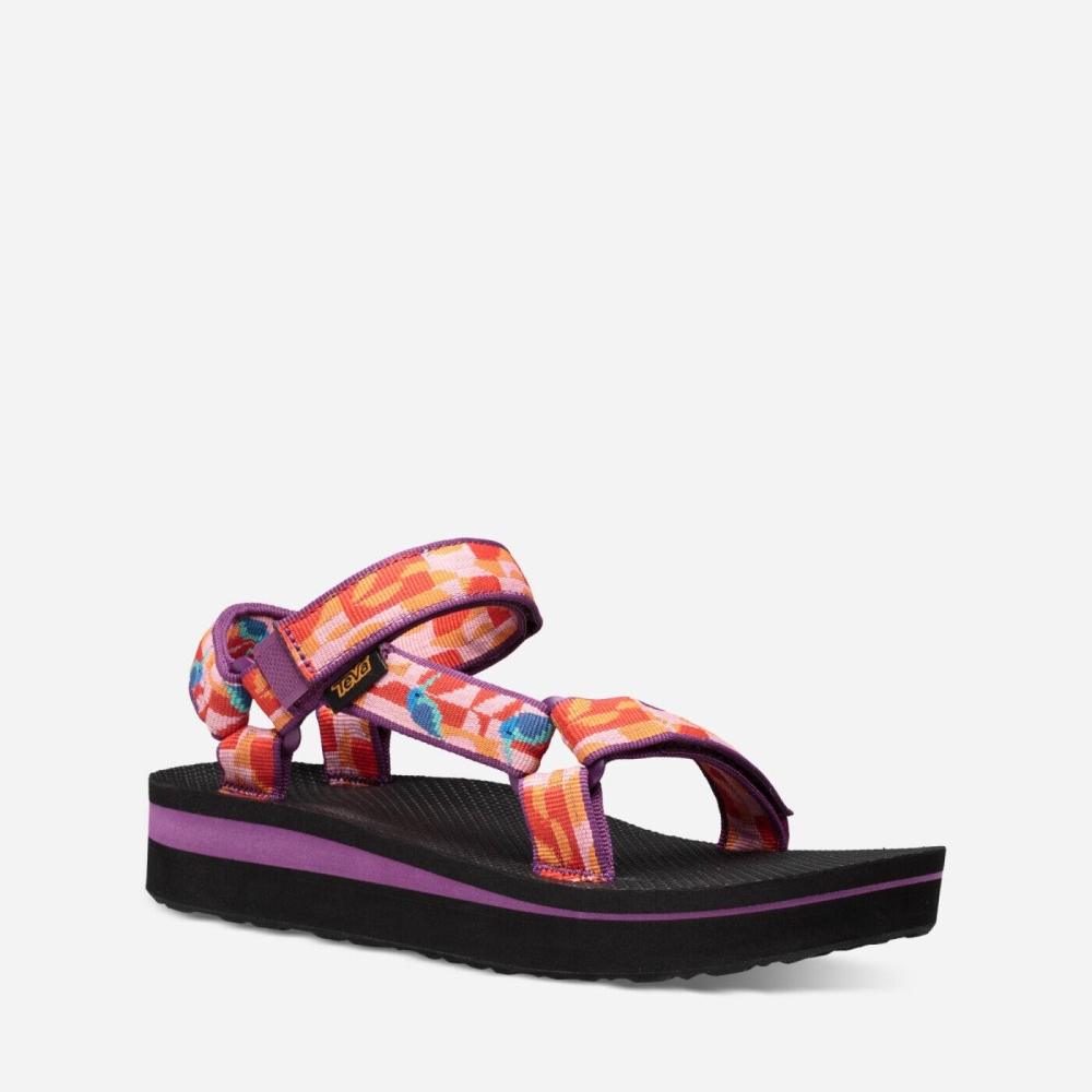 Teva Midform Universal Flate Sandaler Dame Multicolor | 32UXQGKTJ