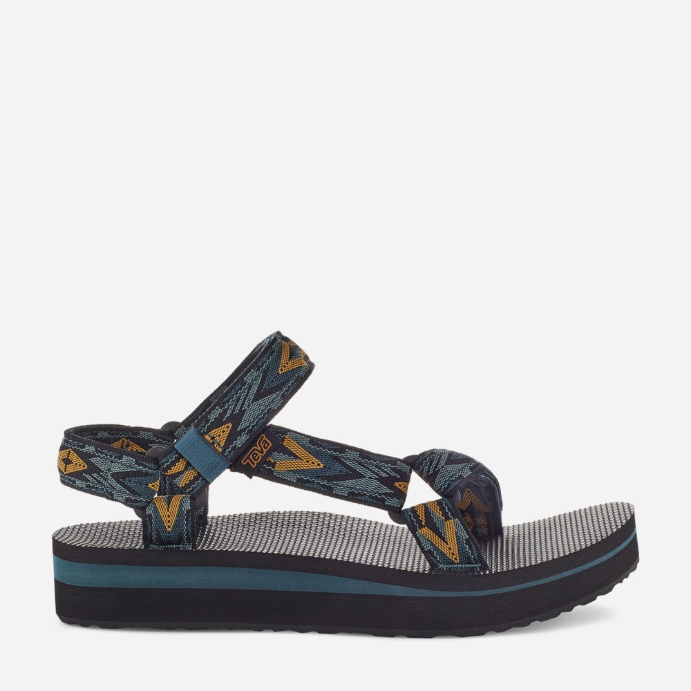 Teva Midform Universal Flate Sandaler Dame Olivengrønne Svarte | 34NVGTDZE