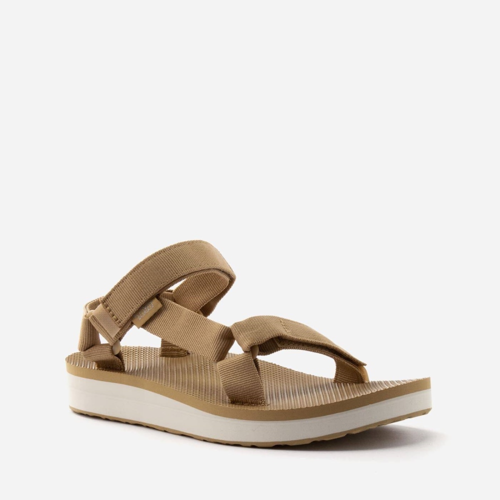 Teva Midform Universal Flate Sandaler Dame Khaki | 39XNETLHD