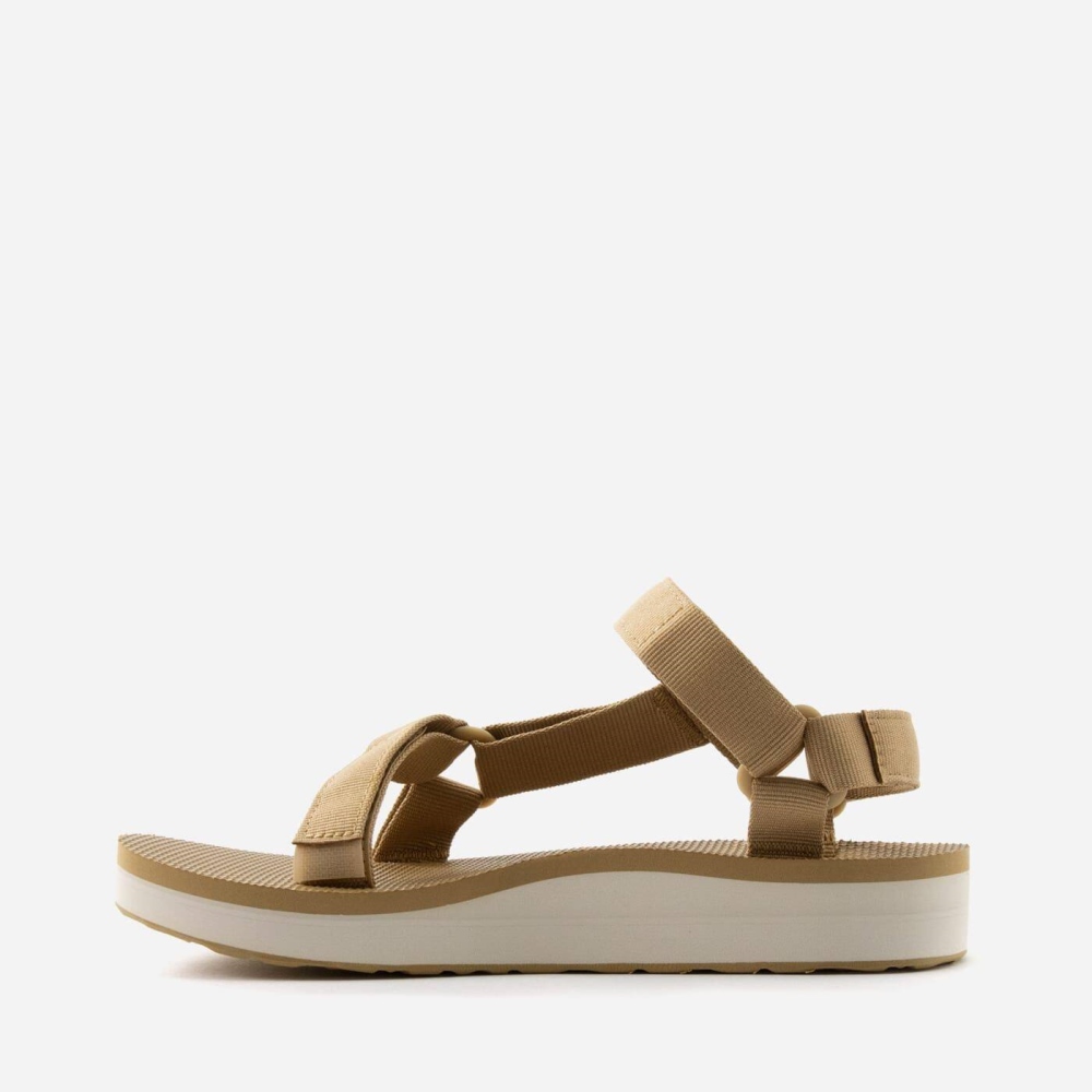 Teva Midform Universal Flate Sandaler Dame Khaki | 39XNETLHD