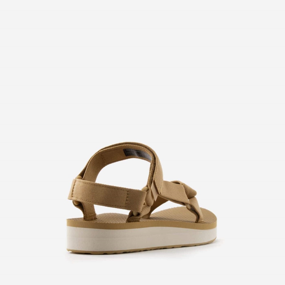 Teva Midform Universal Flate Sandaler Dame Khaki | 39XNETLHD