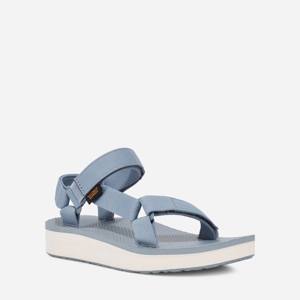 Teva Midform Universal Flate Sandaler Dame Lyse Blå | 51PZLHOBI