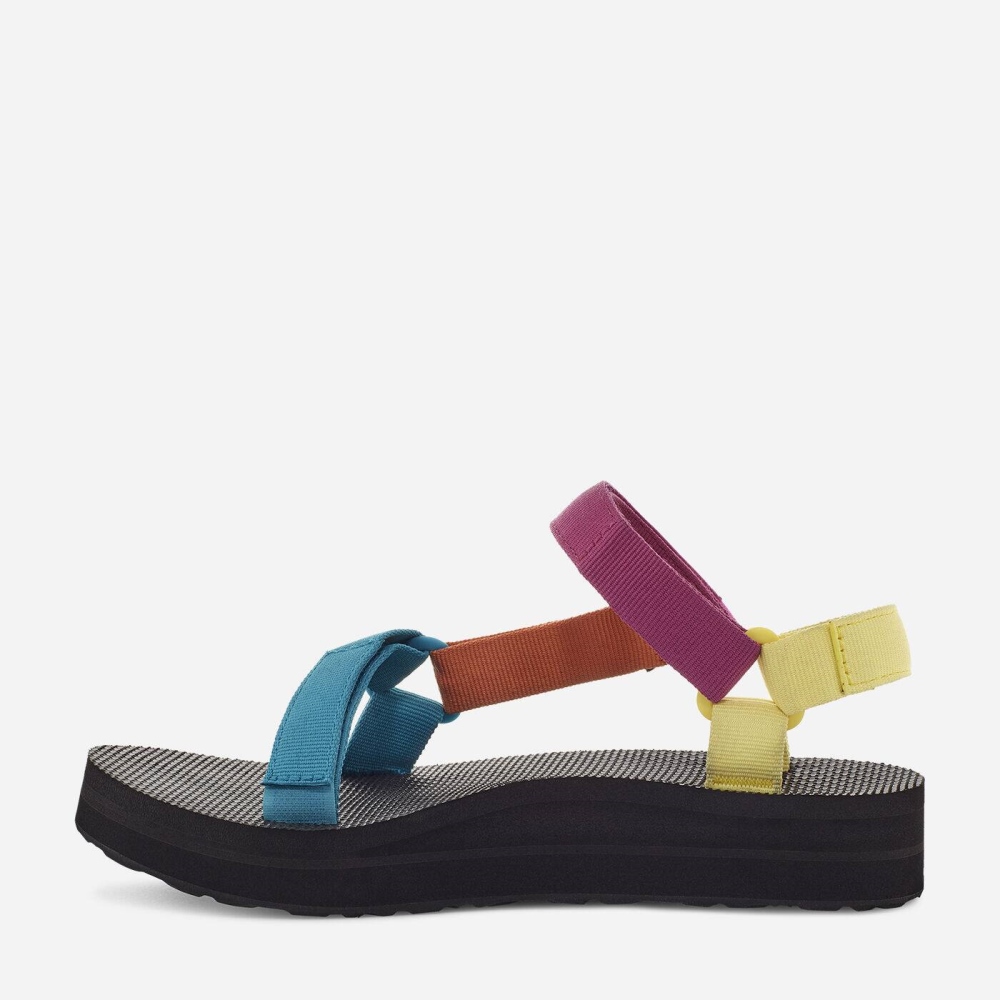 Teva Midform Universal Flate Sandaler Dame Multicolor | 71FCJOVQD