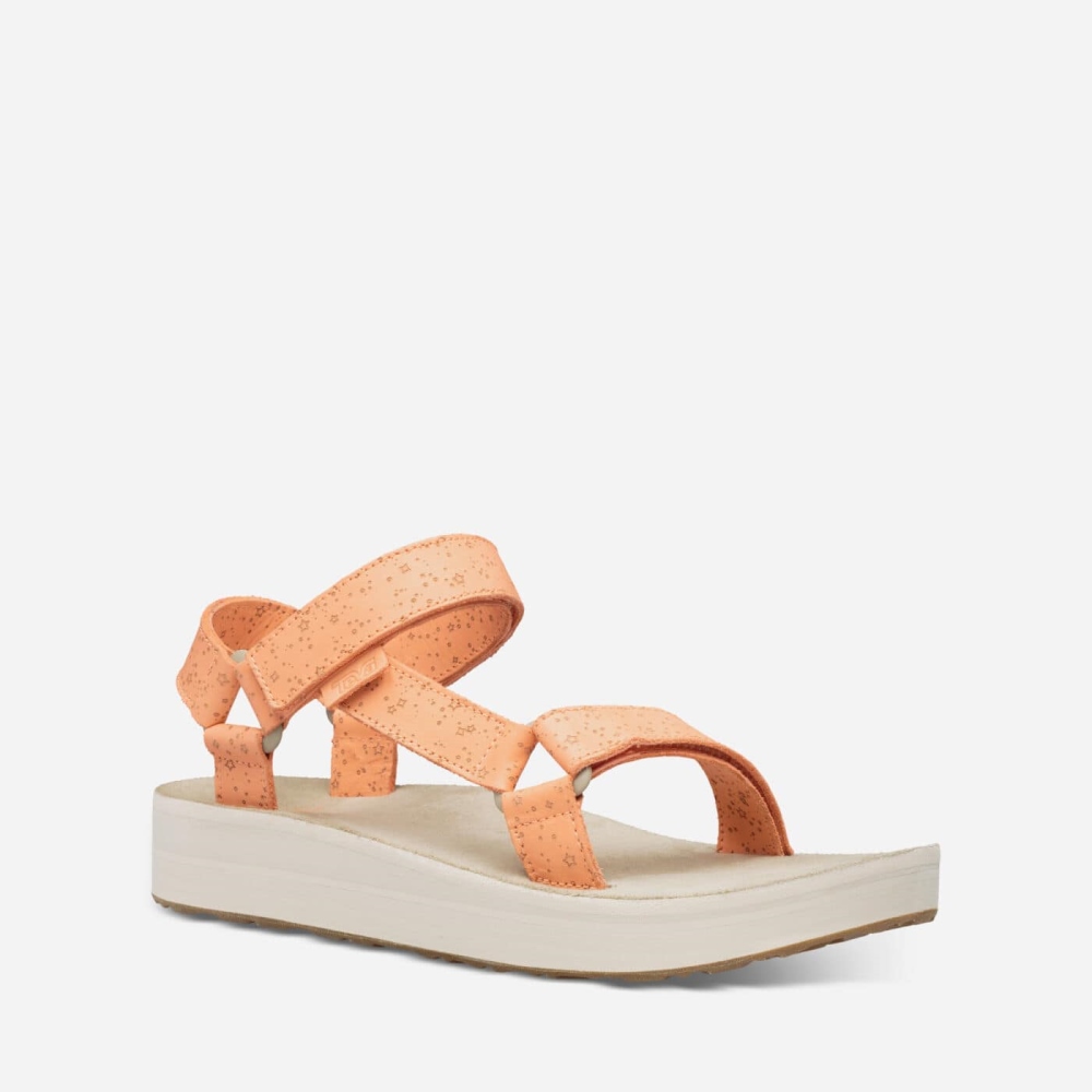 Teva Midform Universal Star Flate Sandaler Dame Oransje | 80ONQGBCH