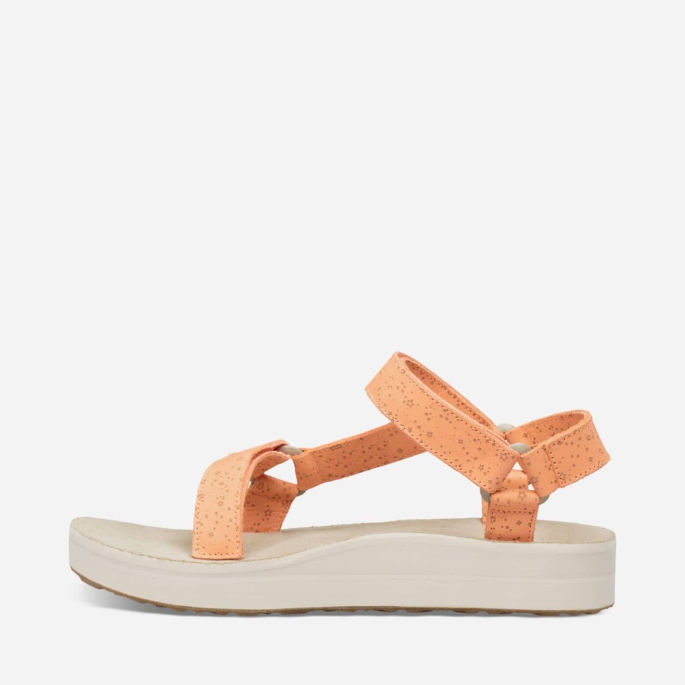 Teva Midform Universal Star Flate Sandaler Dame Oransje | 80ONQGBCH