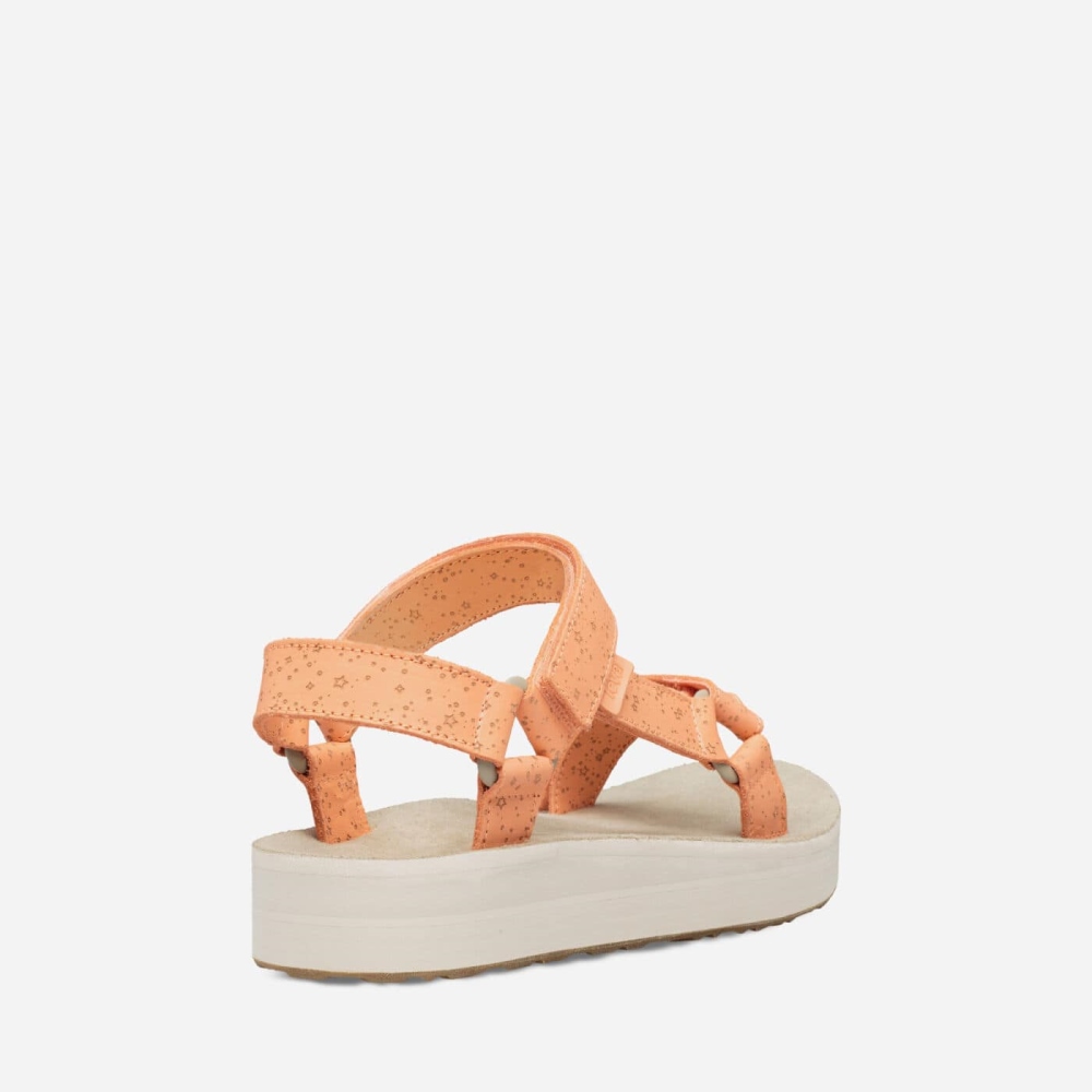 Teva Midform Universal Star Flate Sandaler Dame Oransje | 80ONQGBCH