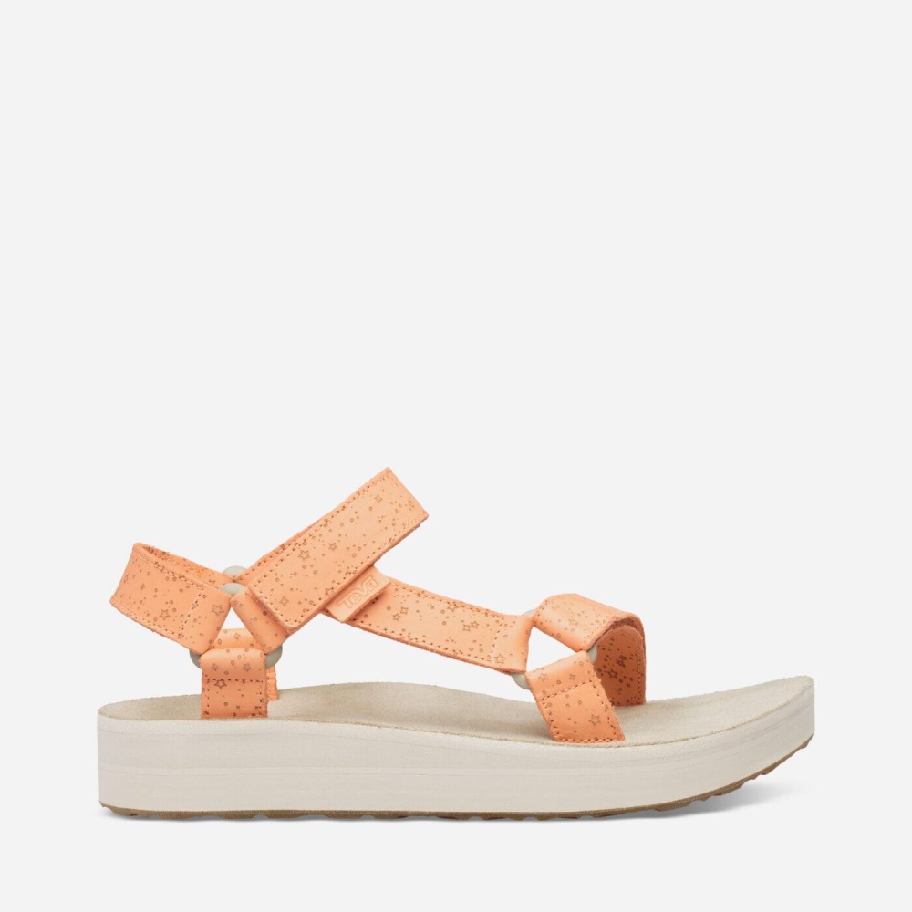 Teva Midform Universal Star Flate Sandaler Dame Oransje | 80ONQGBCH