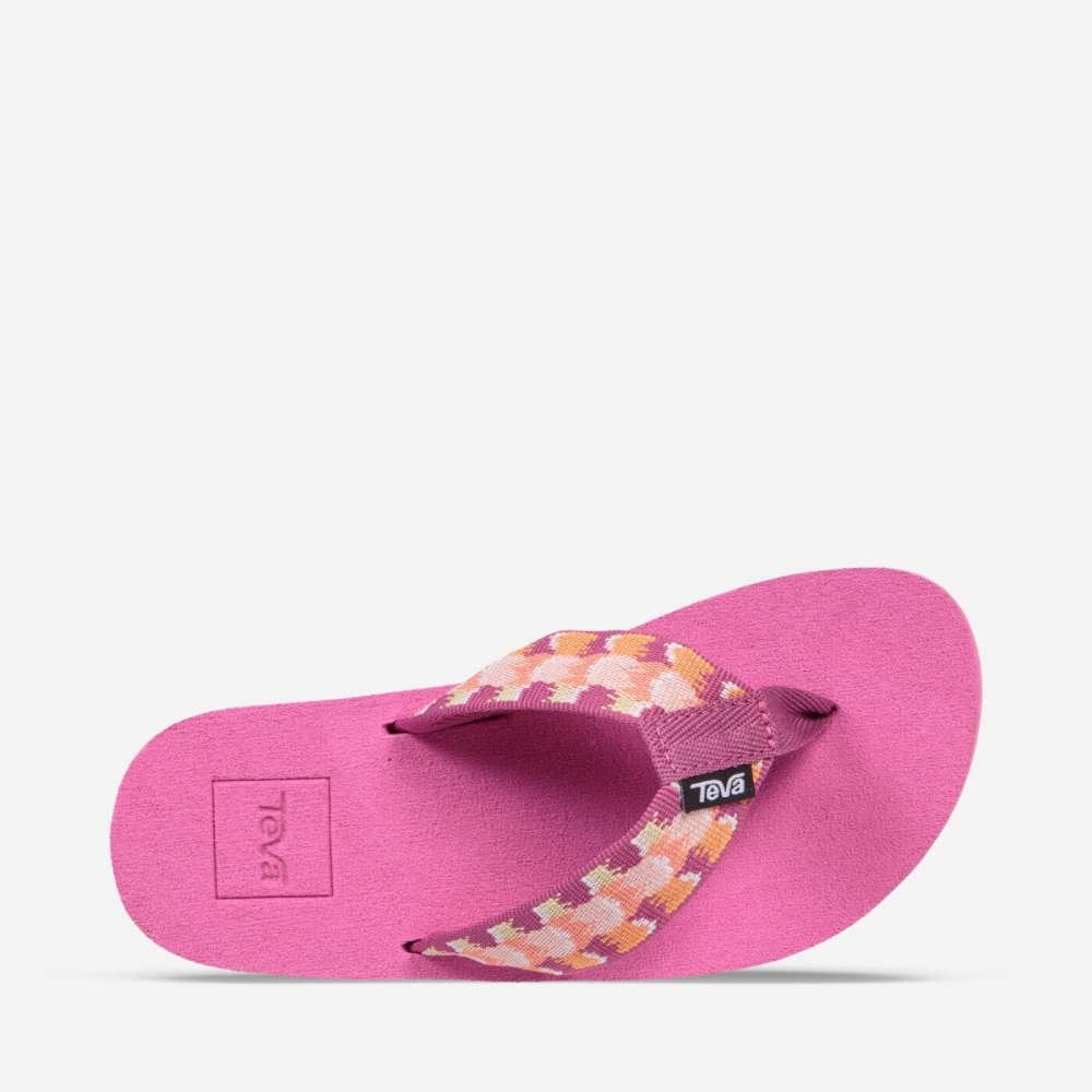 Teva Mush II Flip Flops Barn Rosa | 35ABOKLIU