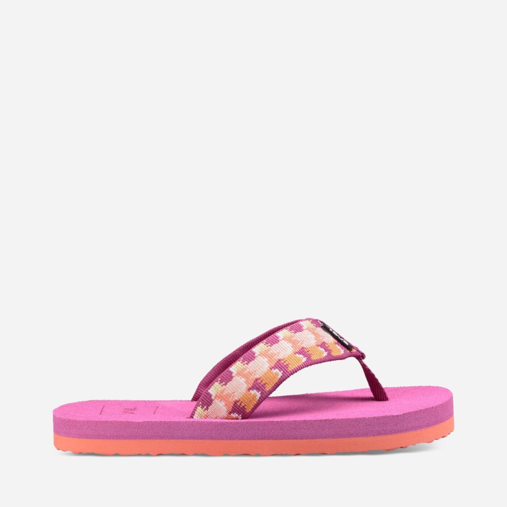 Teva Mush II Flip Flops Barn Rosa | 35ABOKLIU