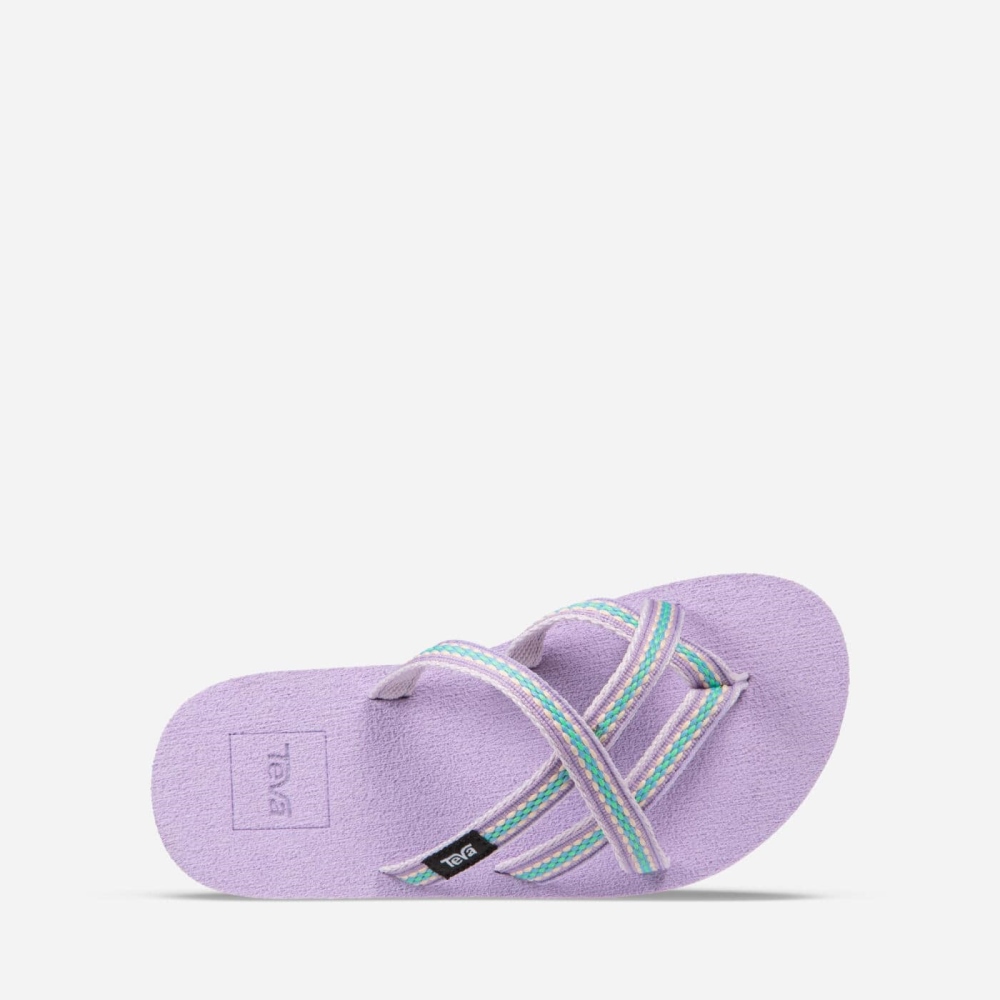 Teva Olowahu Flip Flops Barn Lilla | 50OTFCUQM