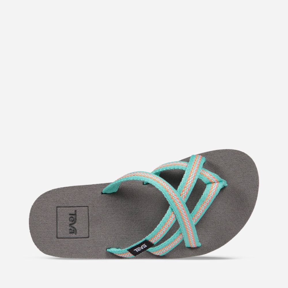 Teva Olowahu Flip Flops Barn Turkis | 58OMTCIUN