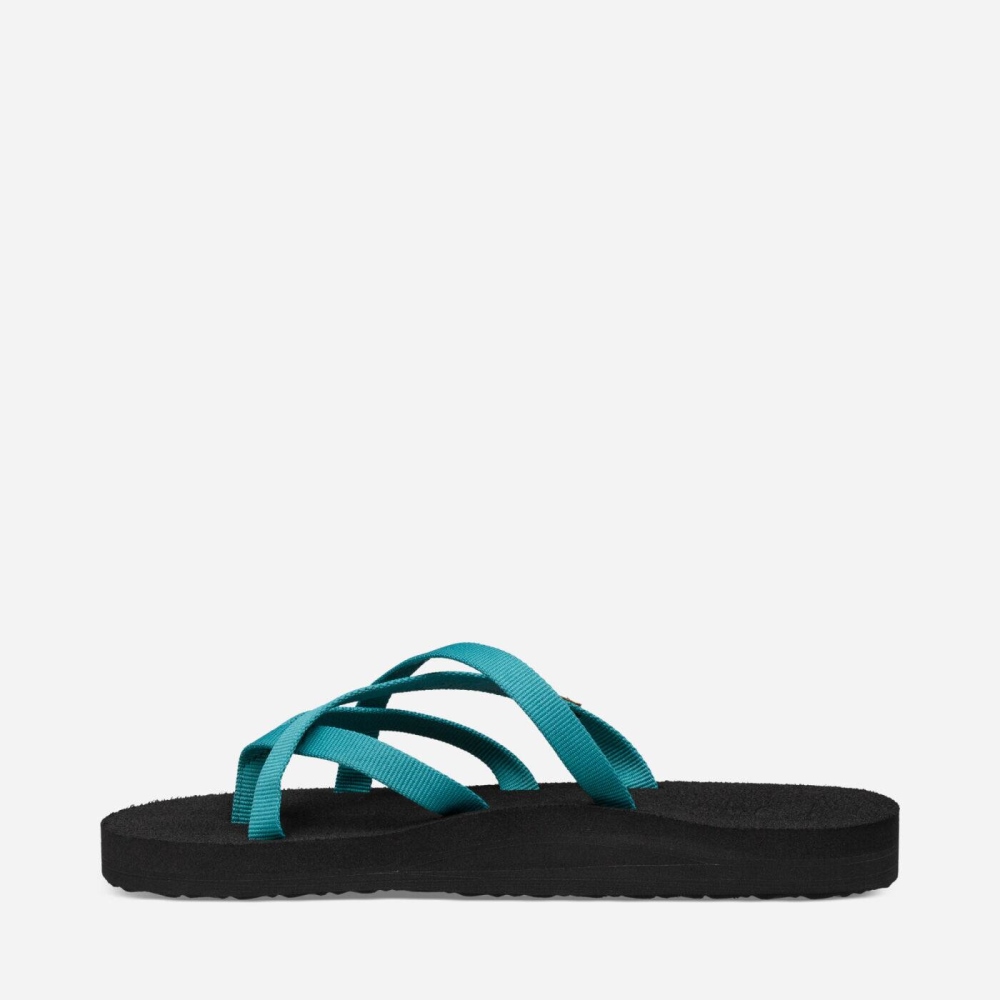 Teva Olowahu Flip Flops Dame Blå | 05PHFJSLG