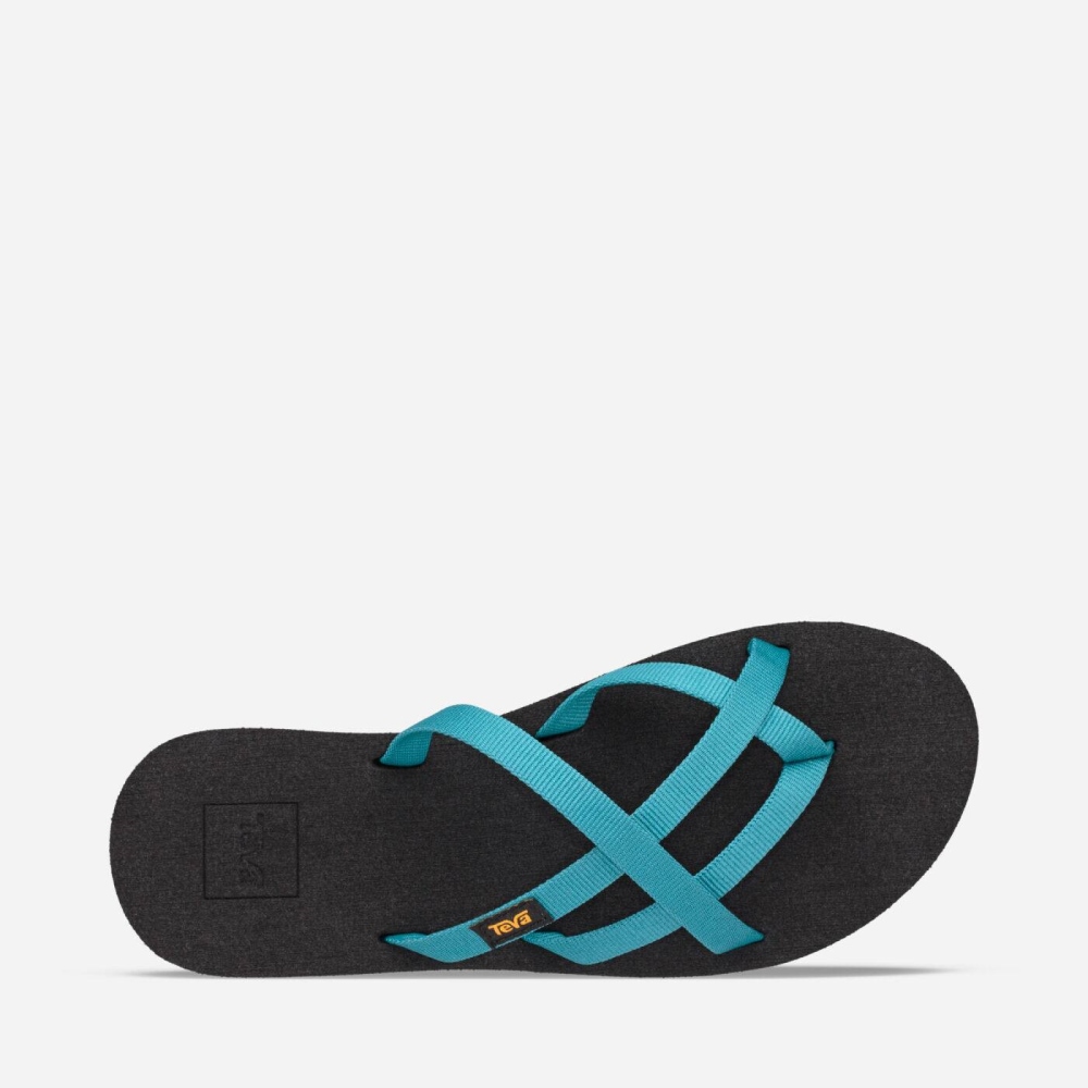 Teva Olowahu Flip Flops Dame Blå | 05PHFJSLG