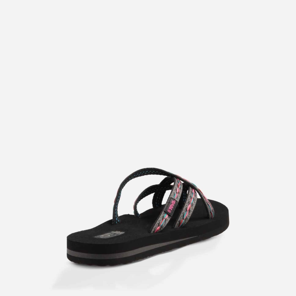 Teva Olowahu Flip Flops Dame Svarte | 92VXQWKLI