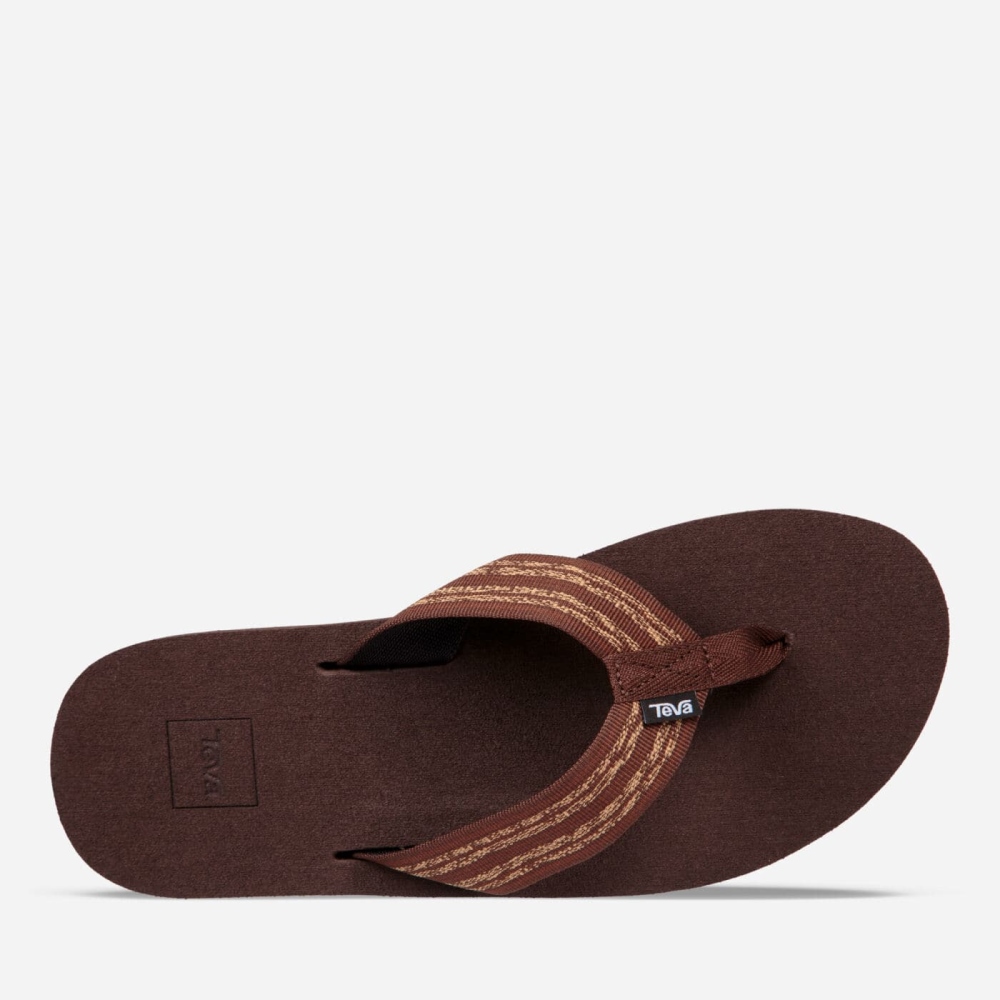 Teva Original Mush Flip Flops Herre Brune | 91NSKVZBO