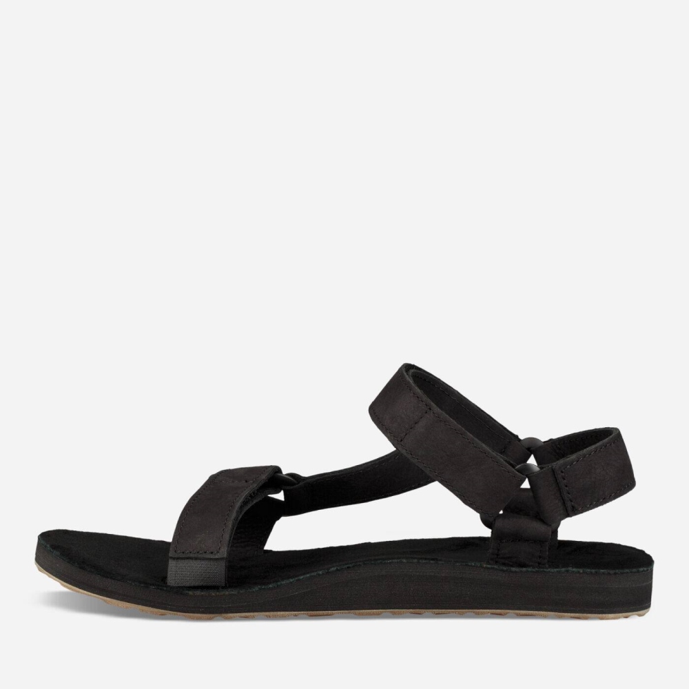 Teva Original Universal Lær Sandaler Herre Svarte | 81DUWBHYX