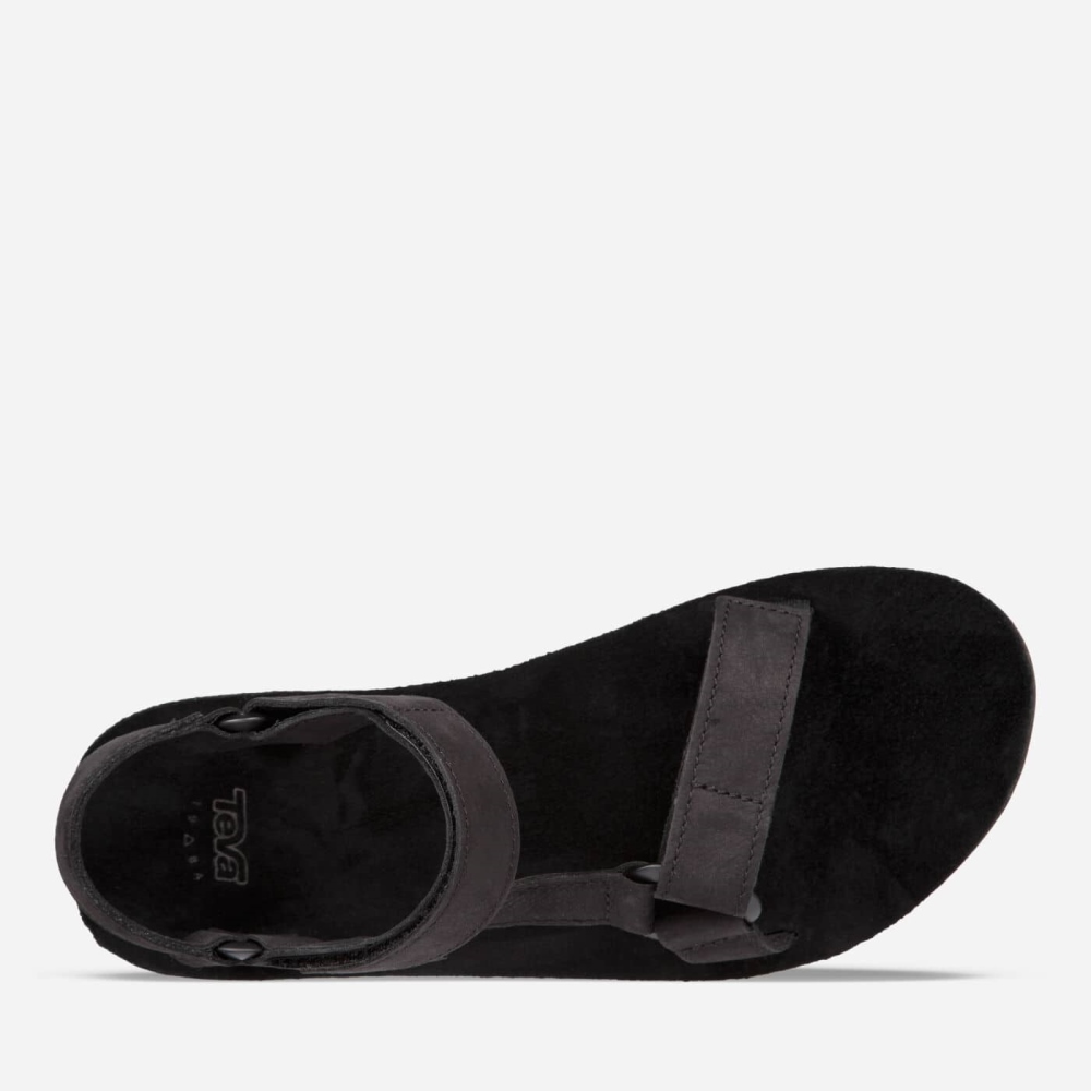 Teva Original Universal Lær Sandaler Herre Svarte | 81DUWBHYX