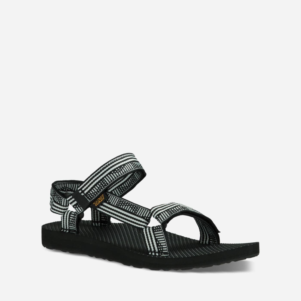 Teva Original Universal Tursandaler Dame Svarte Hvite | 06CXGZSFW