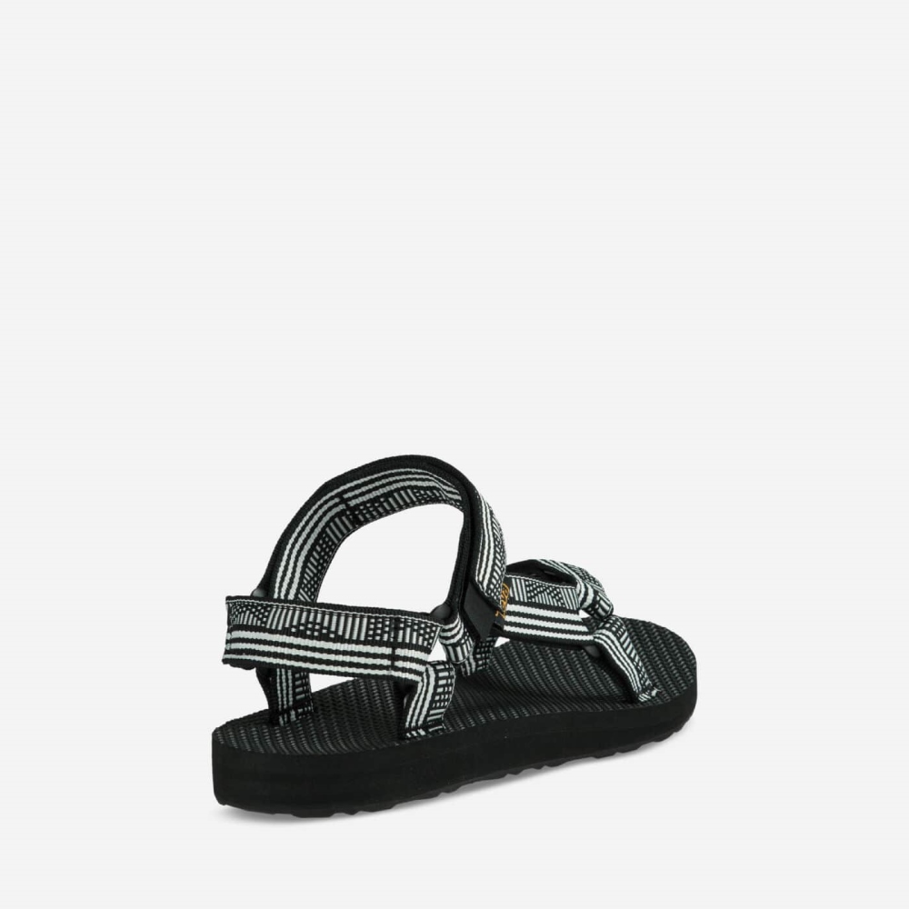 Teva Original Universal Tursandaler Dame Svarte Hvite | 06CXGZSFW