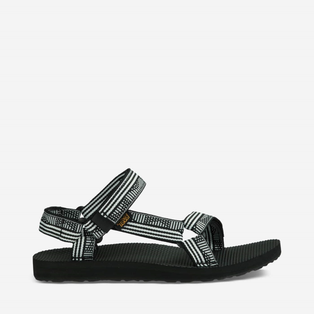 Teva Original Universal Tursandaler Dame Svarte Hvite | 06CXGZSFW